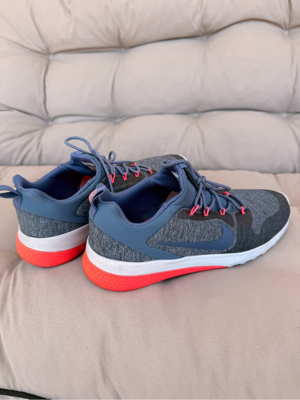 Nike Gray and Coral Running Shoes